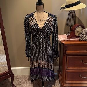 Anthropologie Maeve Geometric Midi Dress…Gently worn…So cute on!